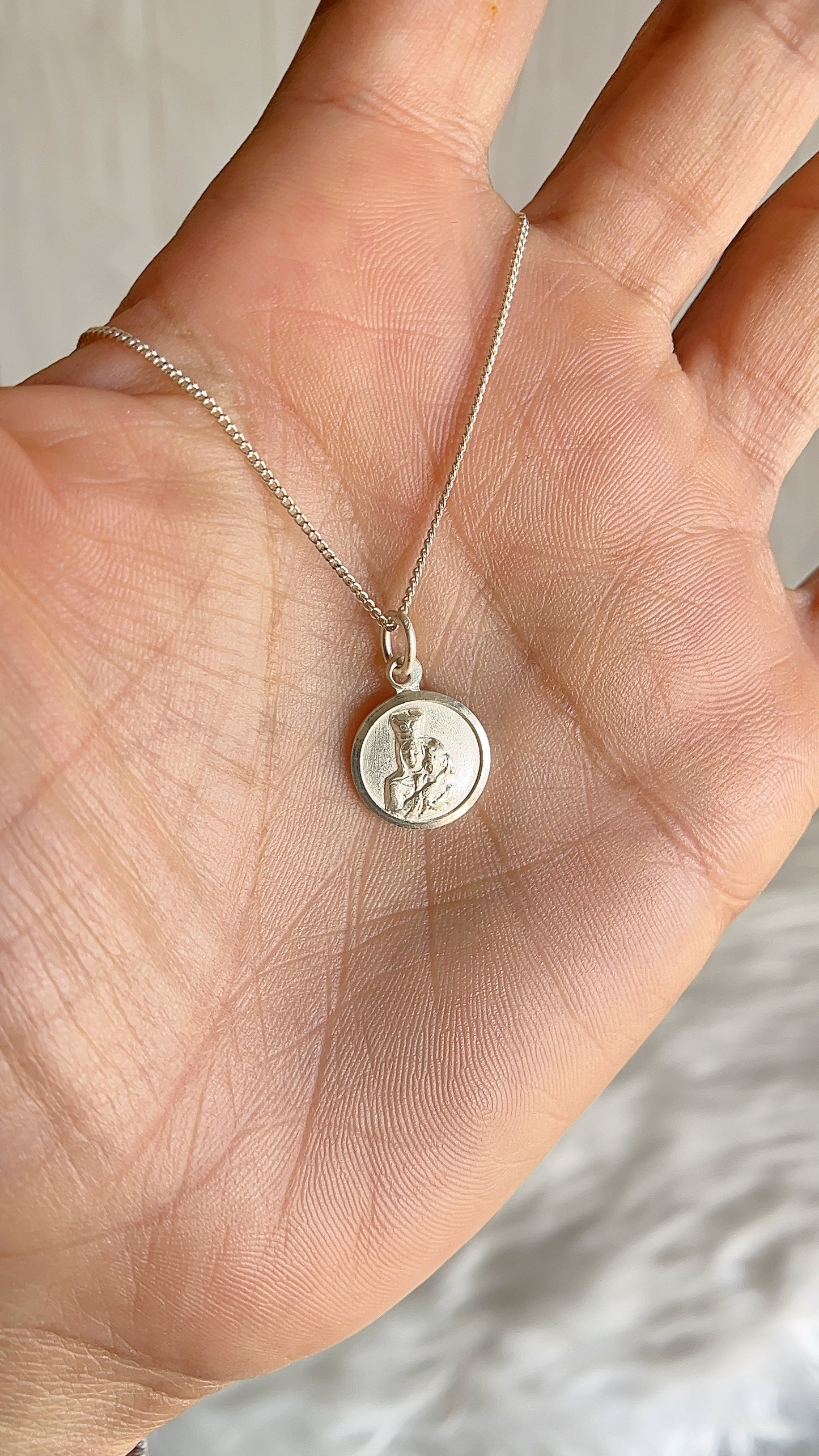 Cadena 40cm Virgen del Carmen - Plata 925