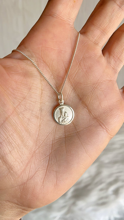 Cadena 40cm Virgen del Carmen - Plata 925