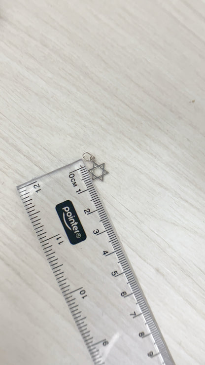 Dije Estrella de David 1cm - Plata 925