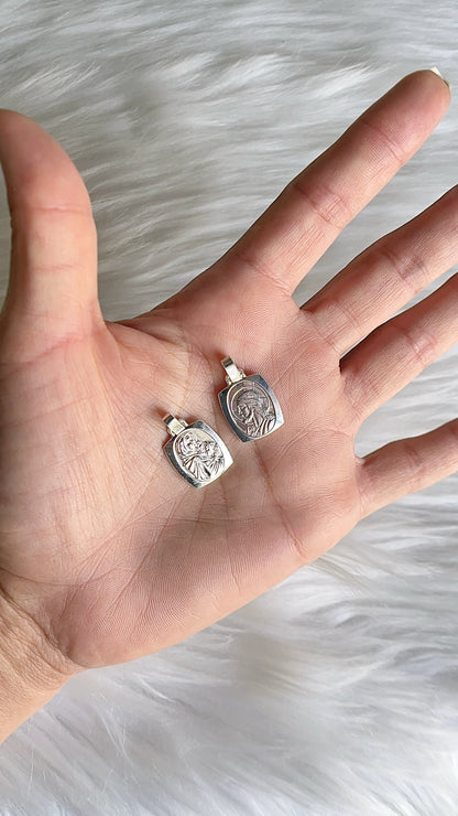 Medalla Jesús o Virgen del Carmen 1,6cm - Plata 925