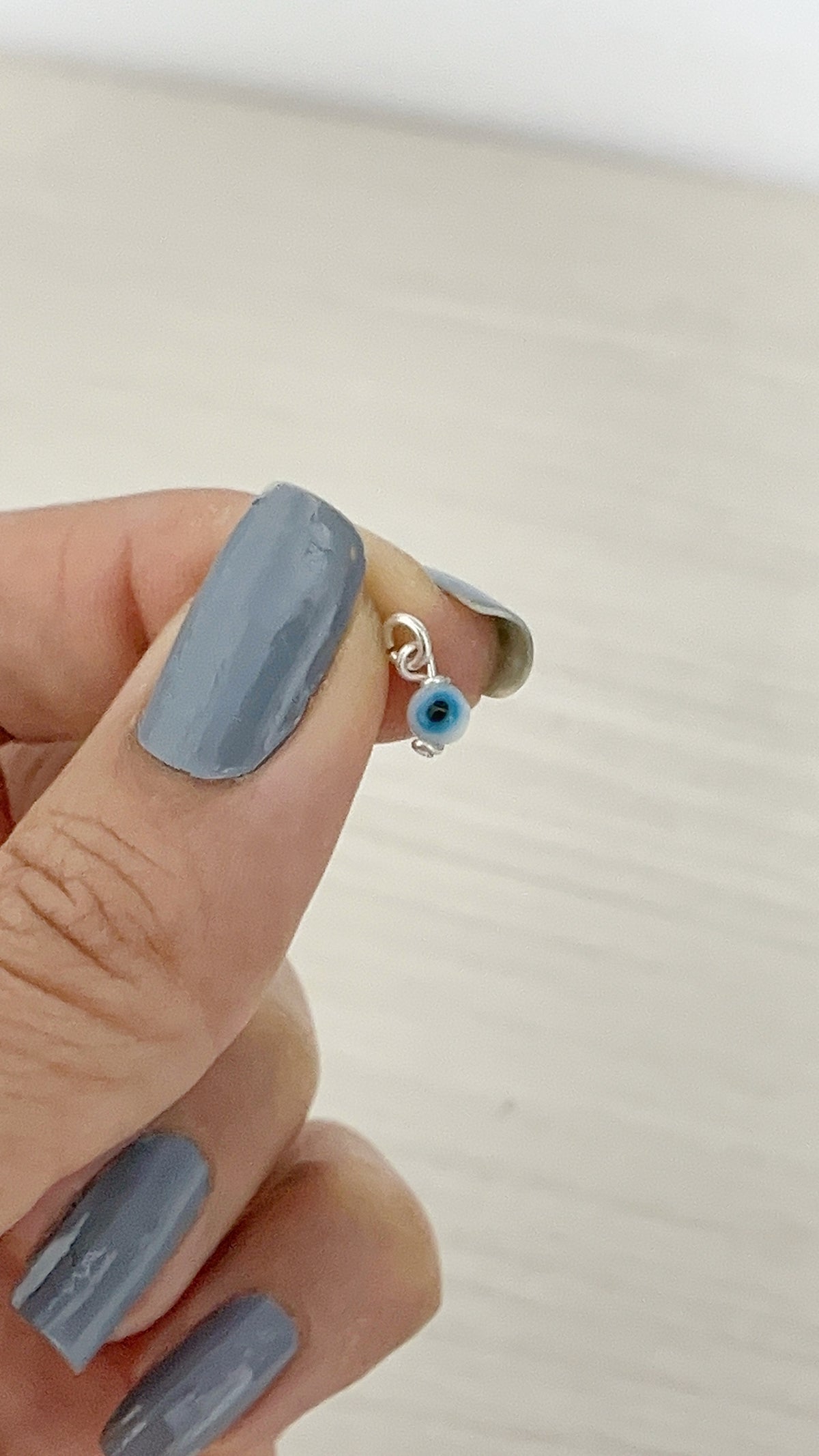Dije Ojo Pequeño 4mm - Base Plata 925