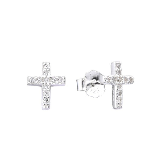 Zarcillos Cruces 0,8cm Plata 925