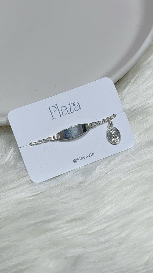 Esclava San Miguel  12,8cm - Plata 925