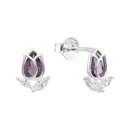 Zarcillos Tulipanes - Plata 925