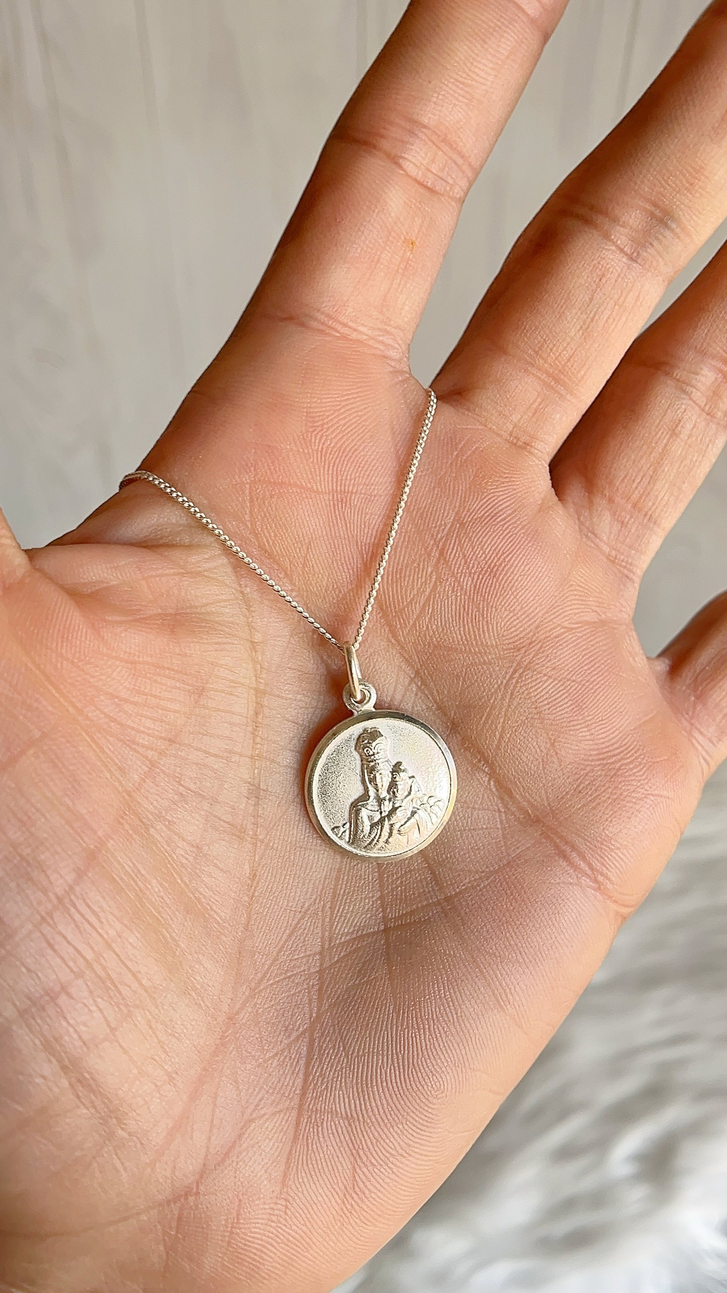 Cadena 40cm Virgen del Carmen - Plata 925