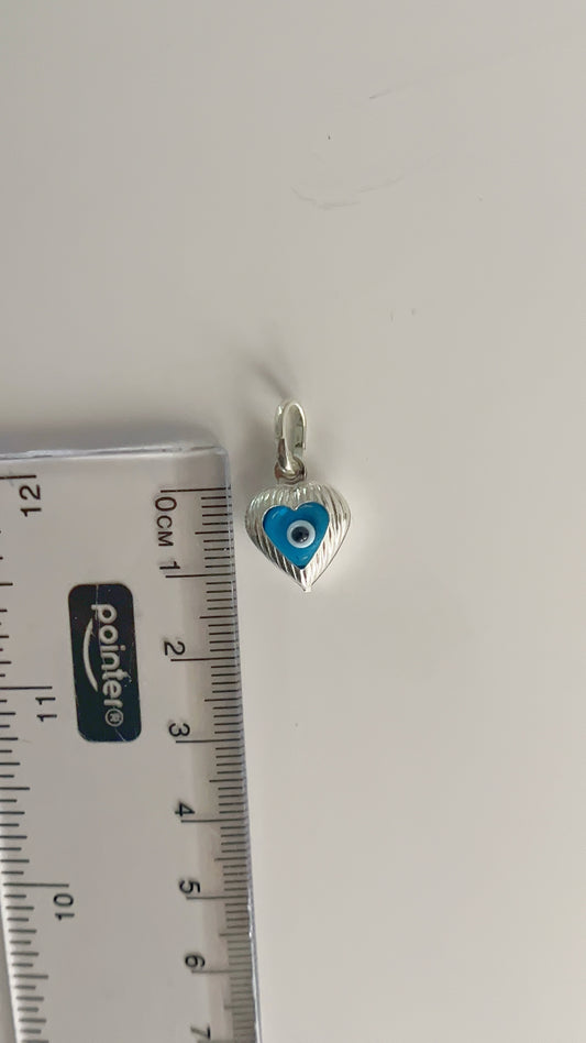 Dije ojo Turco 1,2cm  - Plata 925