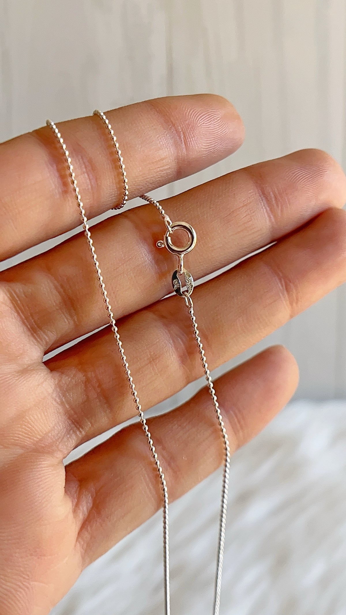 Cadena de Bolitas Plata 925