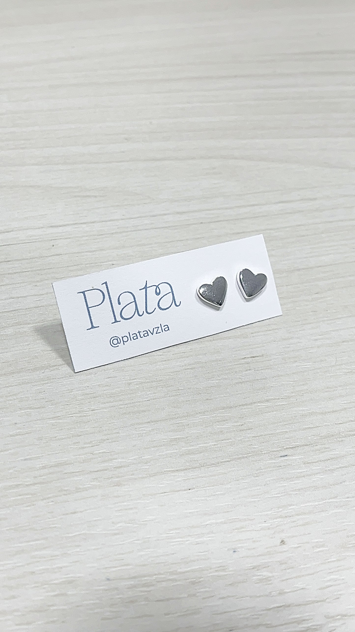 Zarcillos Corazones 7mm - Plata 925
