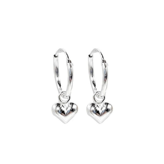 Argollas Dijes Corazones Inflados 1,2cm