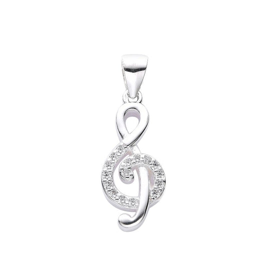 Dije Nota Musical 2cm Plata 925