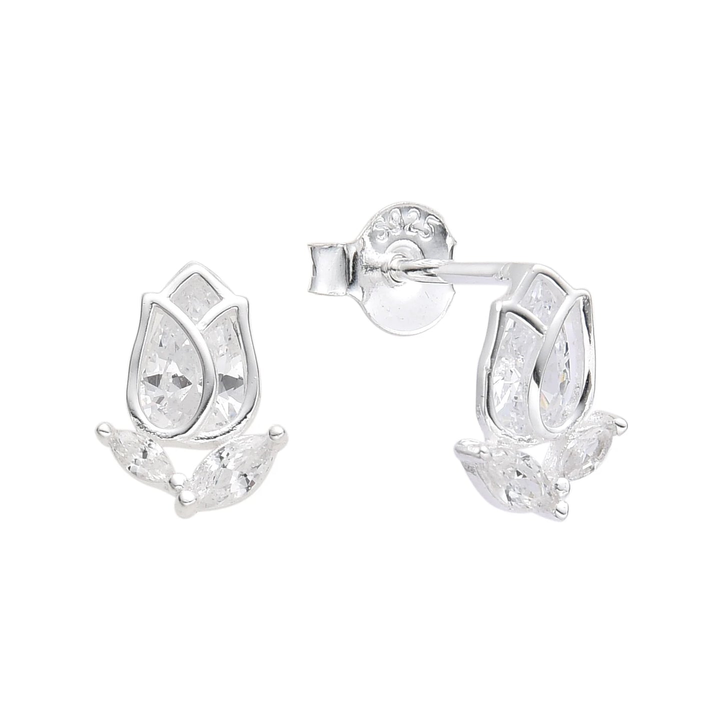 Zarcillos Tulipanes - Plata 925