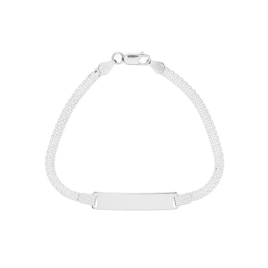 Esclava Tejido Chino 4mm 20cm - Plata 925