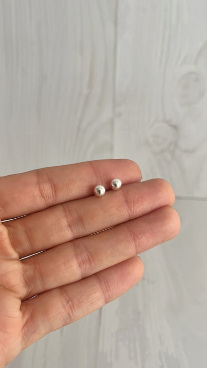 Zarcillos Bolas Lisas Plata 925