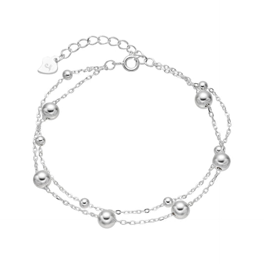 Pulsera Doble 20cm Ajustable - Plata 925