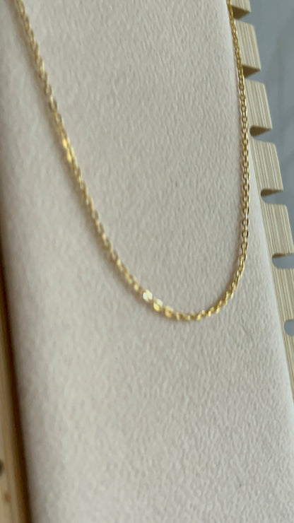Cadena Grumett 40cm - Plata 925 con Baño de Oro