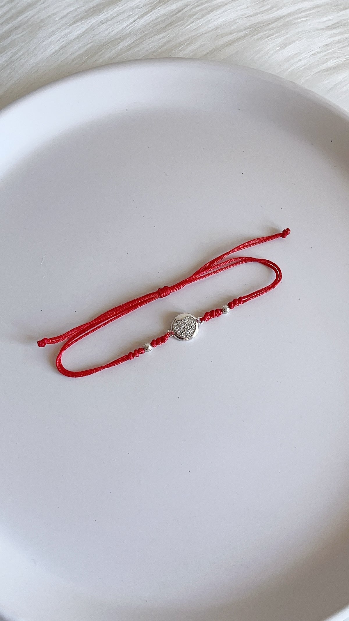 Pulsera Hilo Corazon - Plata 925