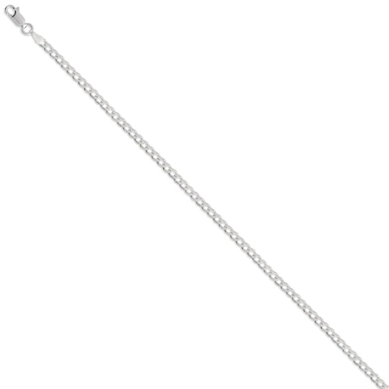 Tobillera Gruesa Grumett 26cm Plata 925