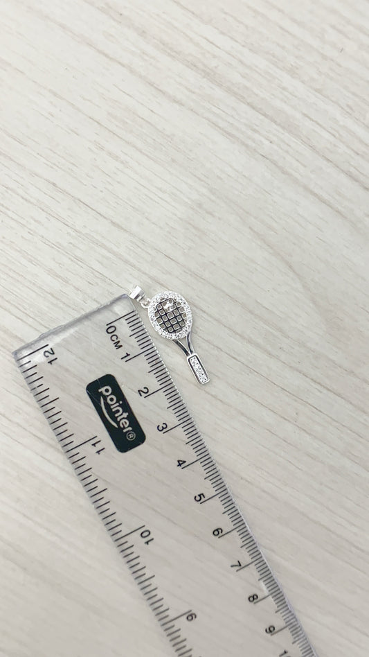 Dije Raqueta de Tenis 2,5cm - Plata 925