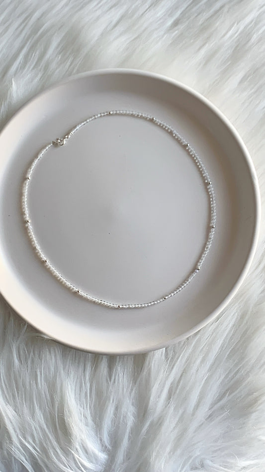 Gargantilla Amatista y Balines 2.2mm 41cm - Plata 925