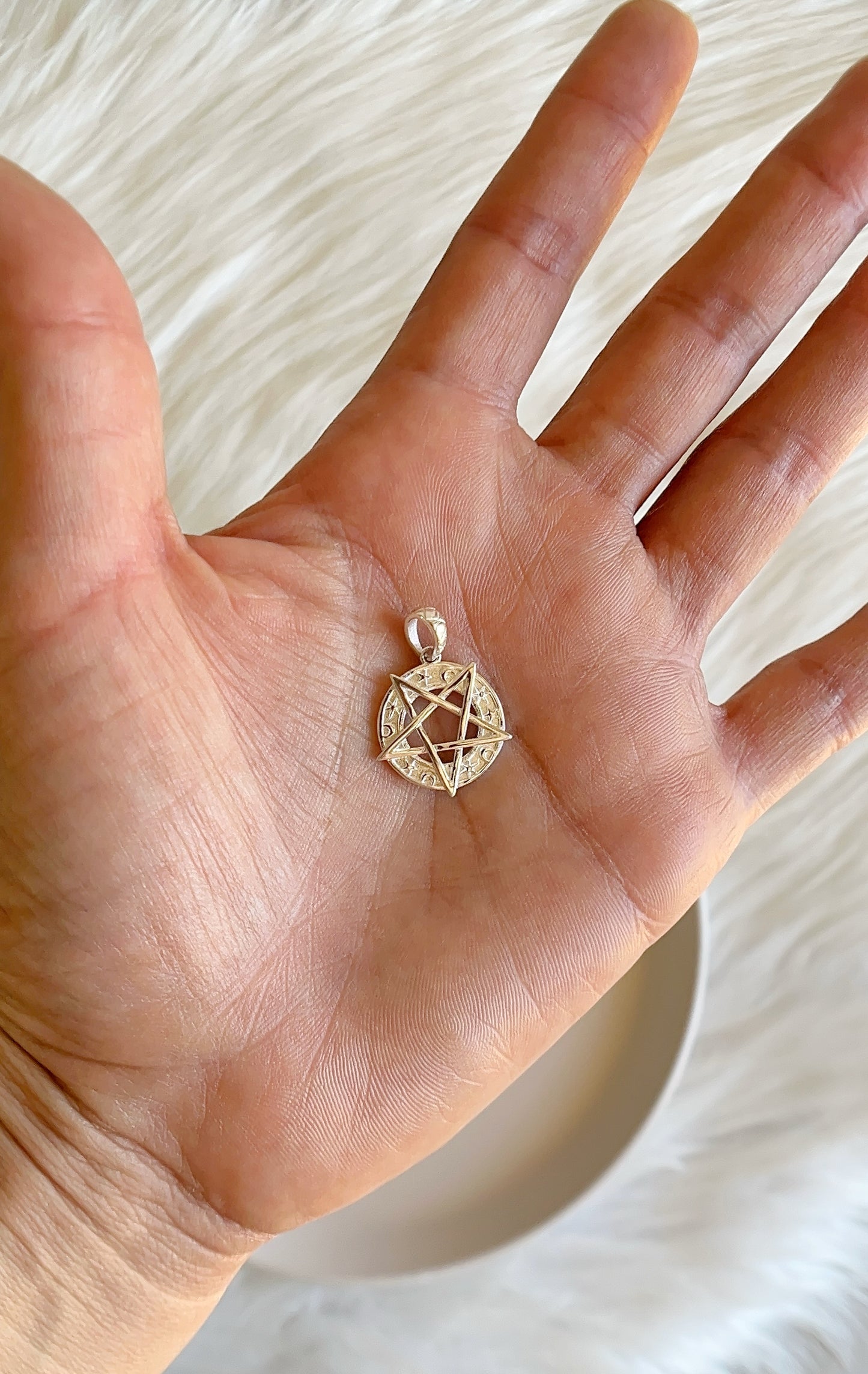 Dije Pentagrama 1,7cm - Plata 925