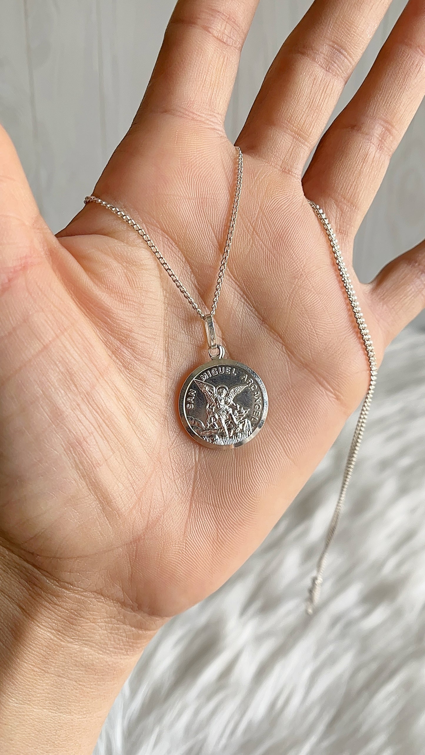 Cadena Dije San Miguel - Plata 925
