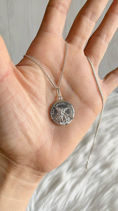 Cadena Dije San Miguel - Plata 925