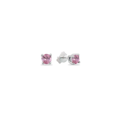 Zarcillos Zircones Cuadrados 3mm - Plata 925