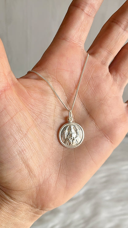 Cadena 40cm, 50cm con Virgen de Coromoto  - Plata 925