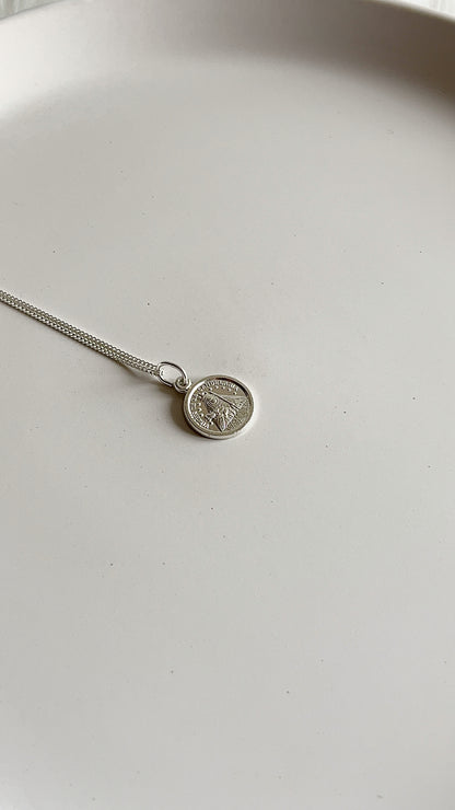 Cadena 40cm con Virgen de La Candelaria 1,2cm  - Plata 925