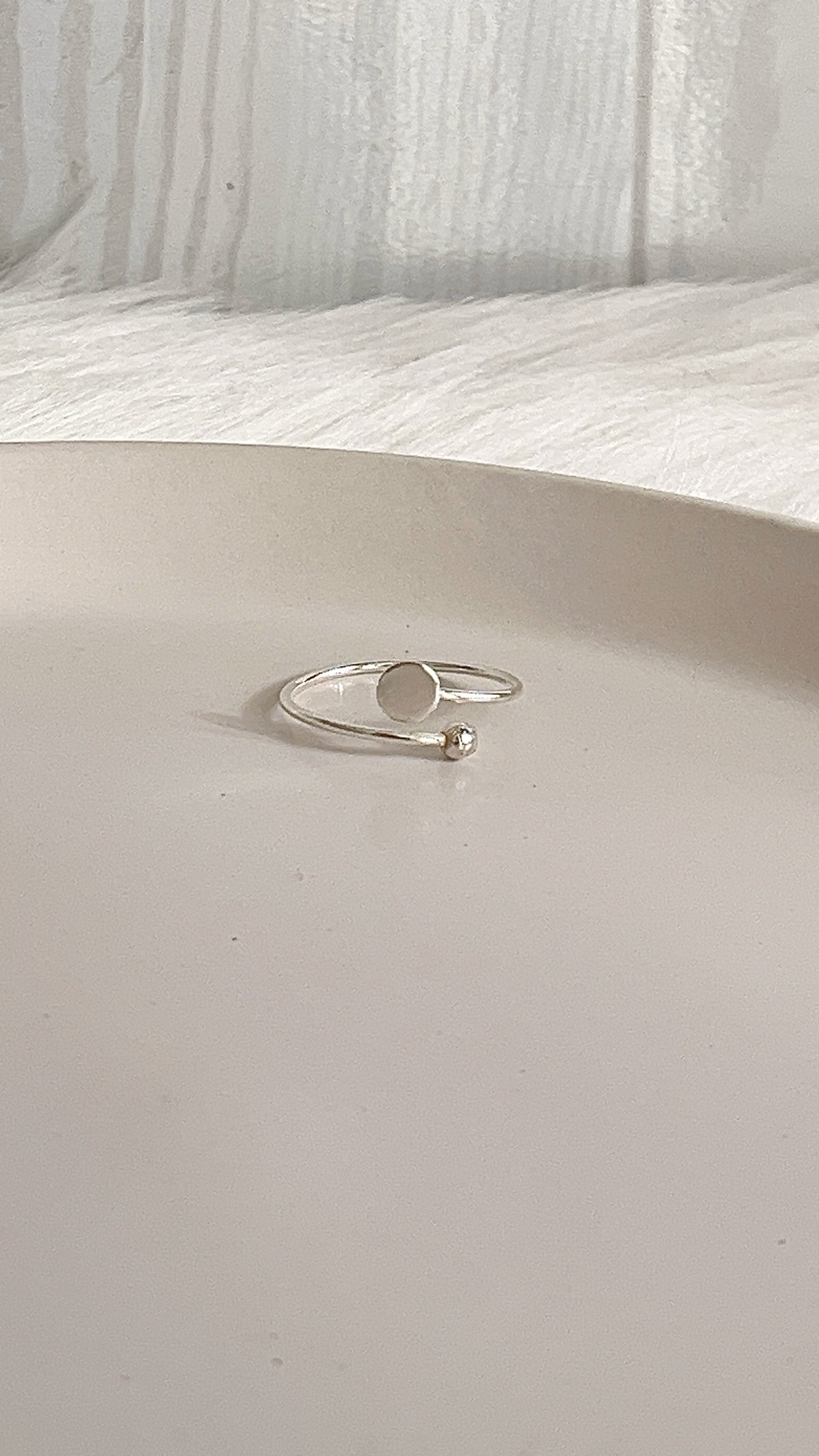 Anillos Circulo y Bola  Ajustables - Plata 925