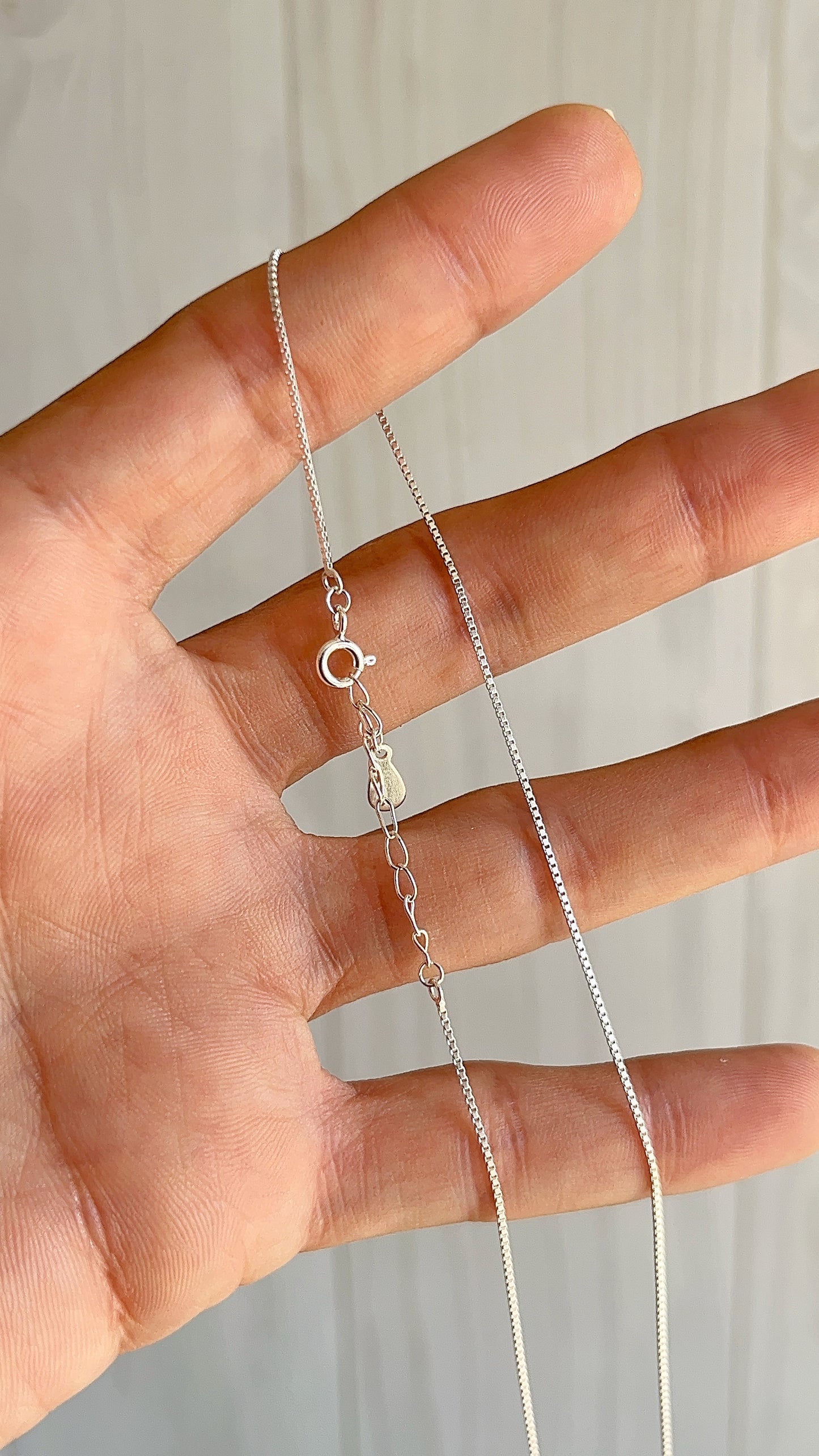 Cadena Tejido Veneciana 45cm Ajustable - Plata 925