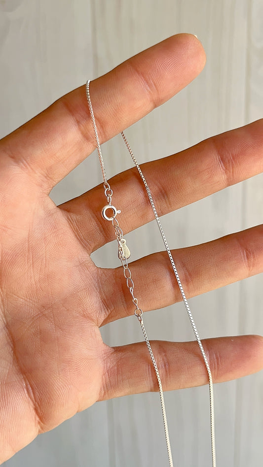 Cadena Tejido Veneciana 45cm Ajustable - Plata 925