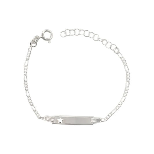 Esclava Tejido Grumet Estrella 15cm Ajustable Plata 925