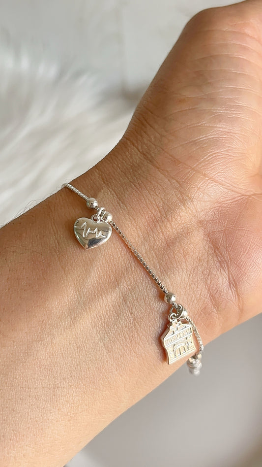 Pulsera  Medicina 20cm Ajustable - Plata 925