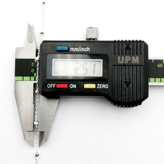 Cadena Bolitas Brillantes 45cm Plata 925