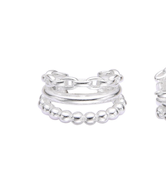 Ear Cuff 3 en 1 Plata 925