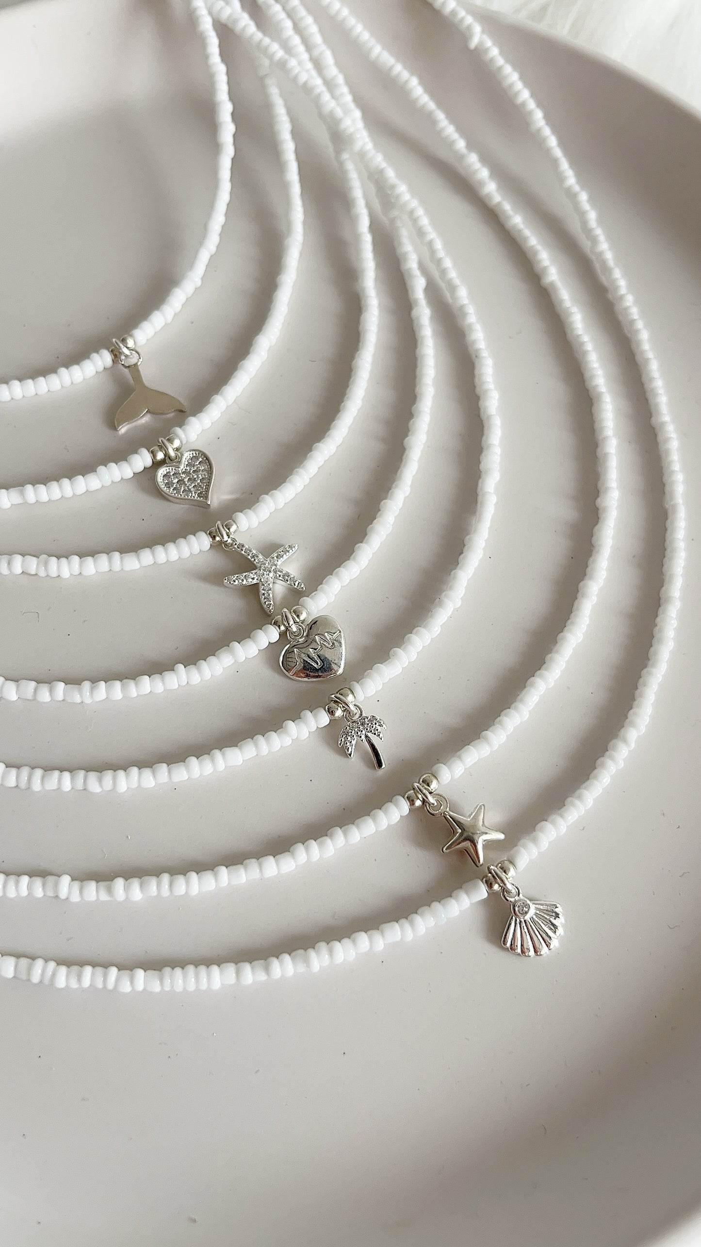 Gargantilla de Mostacillas y Dijes - Plata 925