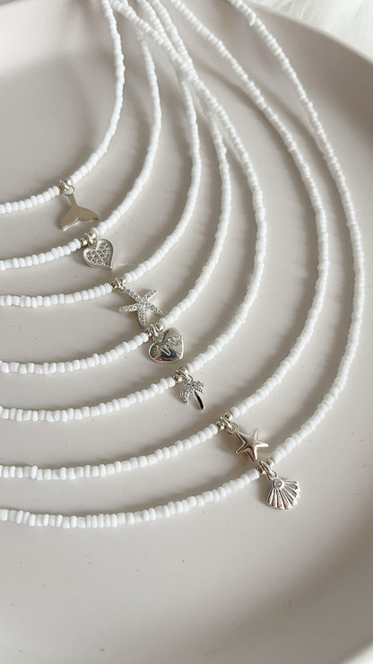 Gargantilla de Mostacillas y Dijes - Plata 925