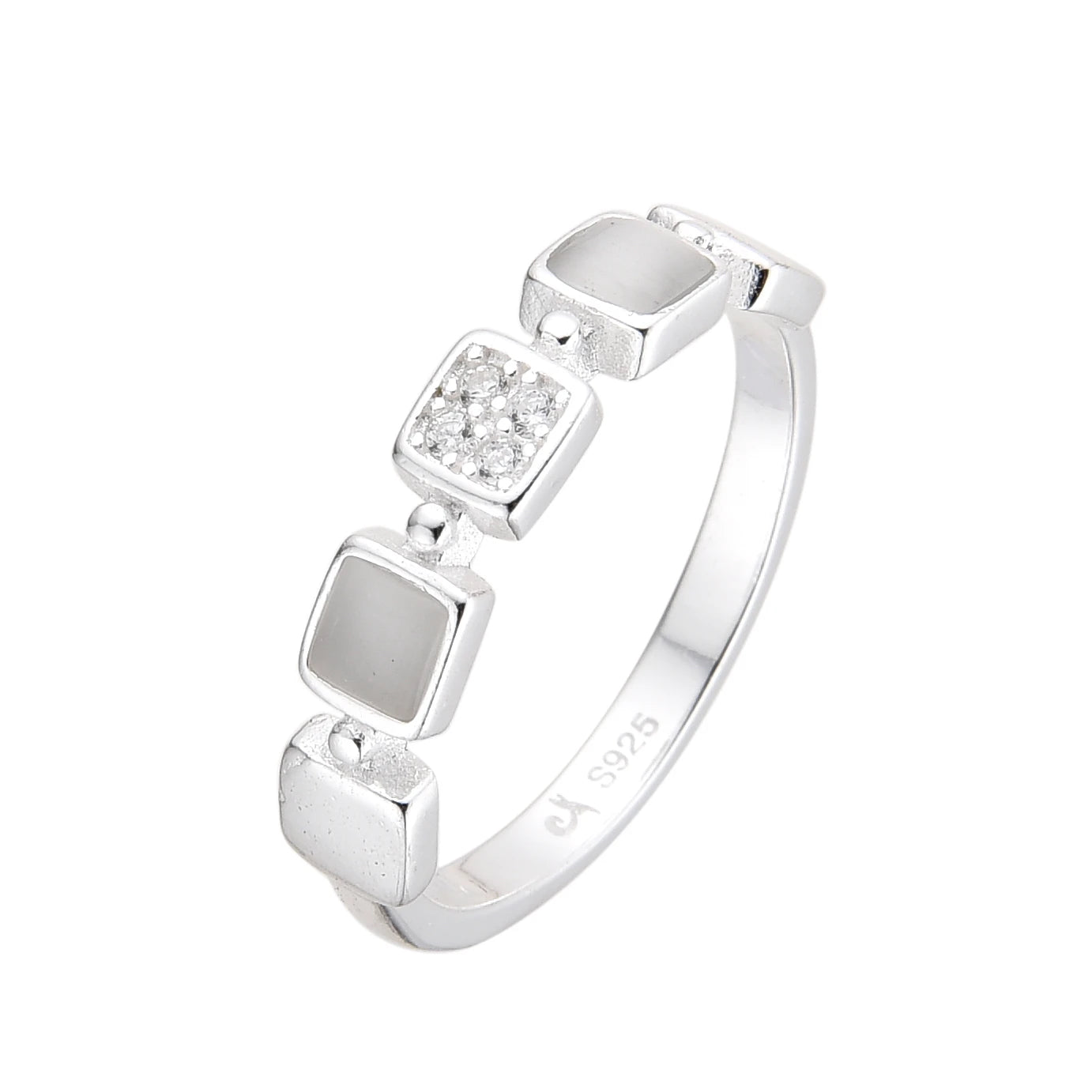 Anillos Rectángulos Talla 5 Plata 925