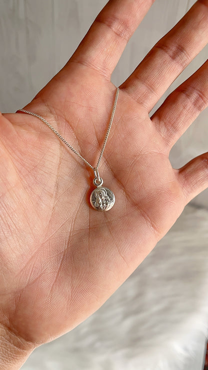 Cadena 40cm Corazón de Jesús - Plata 925