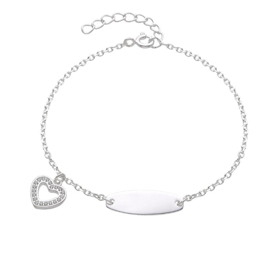 Esclava Dije Corazón 18,5cm Plata 925