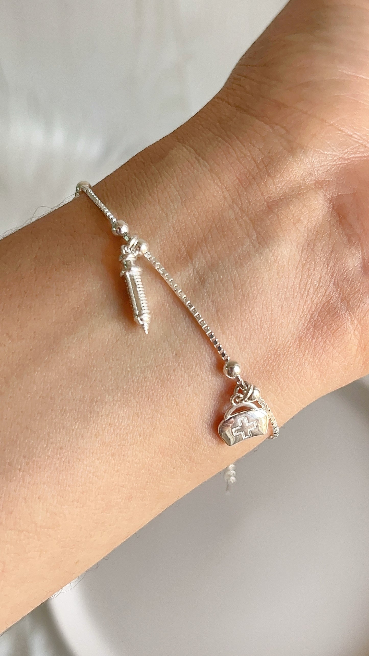 Pulsera  Medicina 20cm Ajustable - Plata 925