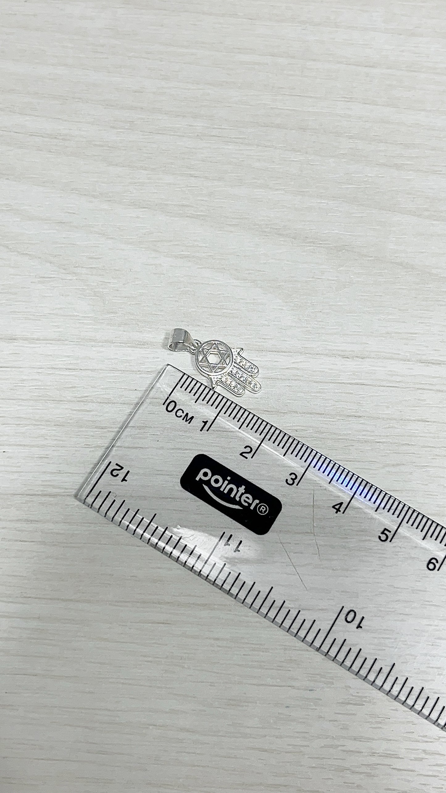 Dije Mano de Fátima con Estrella de David 1,5cm - Plata 925