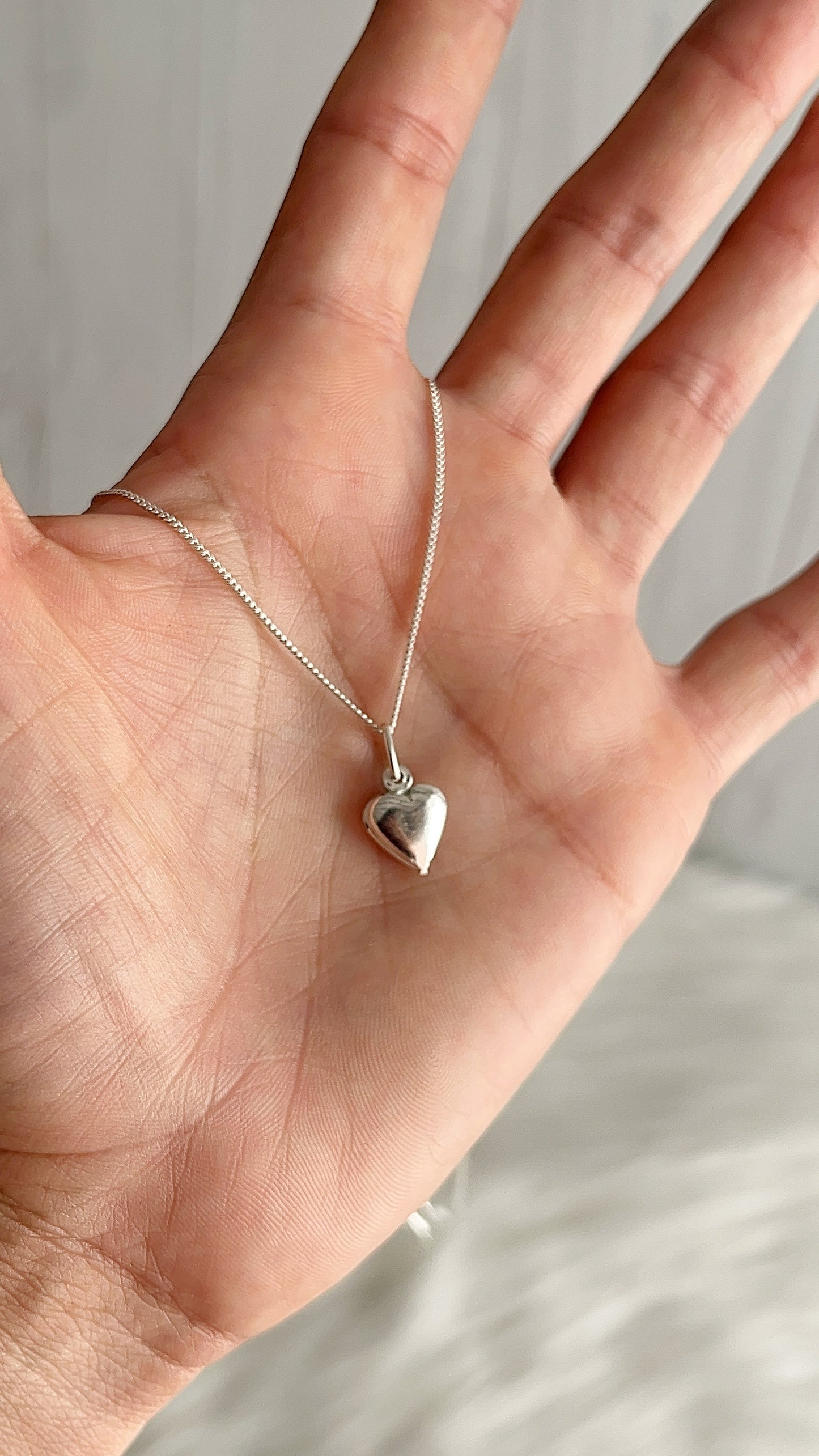 Cadena 40cm con Dije Corazon - Plata 925