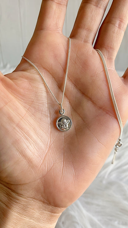 Cadena 40cm y 45cm con Angelito - Plata 925