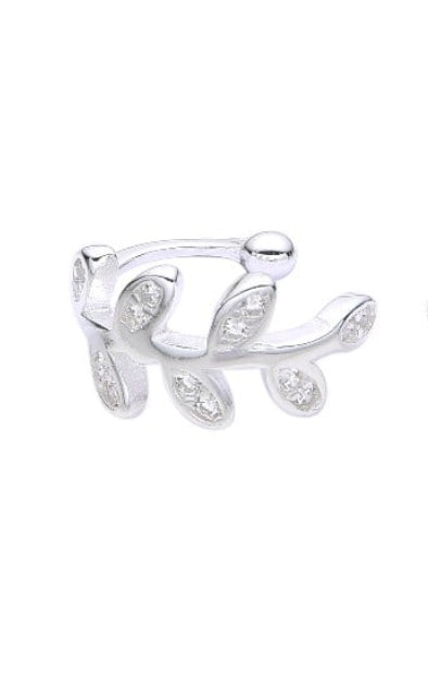 Ear Cuff Hojas Plata 925