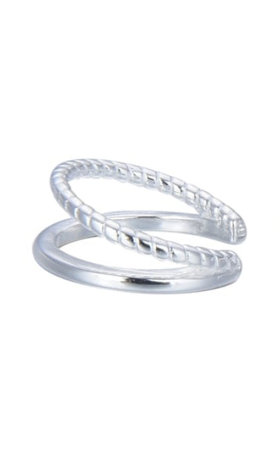 Ear Cuff Doble Plata 925