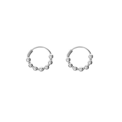 Argollas Bolas Lisas Plata 925
