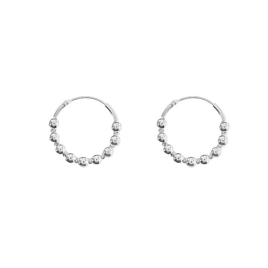 Argollas Bolitas Lisas 1,9cm Plata 925