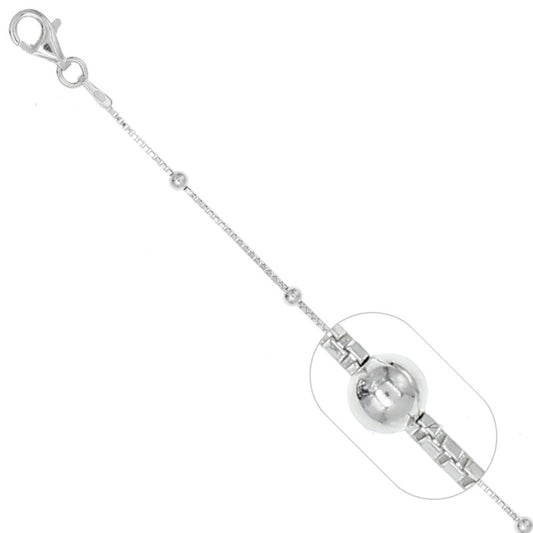 Cadena Veneciana con Bolitas Lisas Separadas 40cm